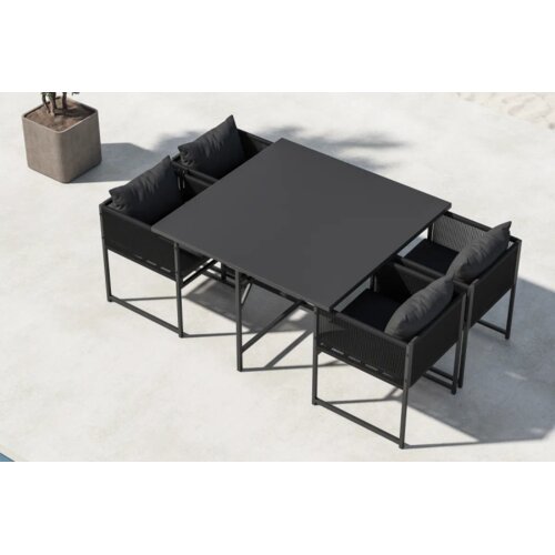 Venture Home Noto vrtni blagovaonski set, crni Cijene