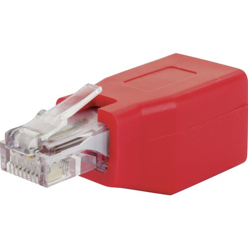SCHWAIGER RJ45 omrežni adapter CAT 6 [1x RJ45 vtičnica - 1x RJ45 vtič] rdeča, (20430076) Slike