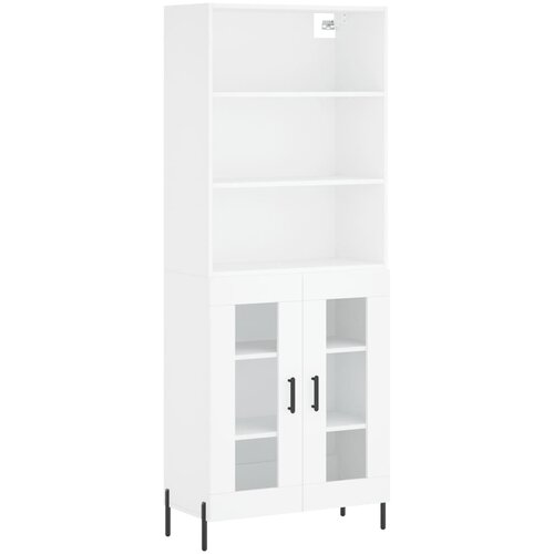 Maison Chic Visoka omara - Komoda - Predalnik bela 69,5x34x180 cm inženirski les, (21722046) Slike