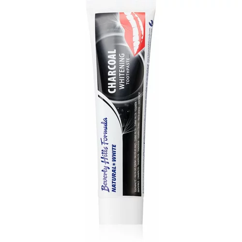 Beverly Hills Formula Natural White Charcoal Whitening belilna zobna pasta z aktivnim ogljem 100 ml