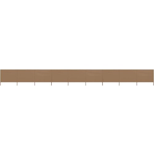  9-panelni vetrobran tkanina 1200x160 cm taupe, (20692902) Cene