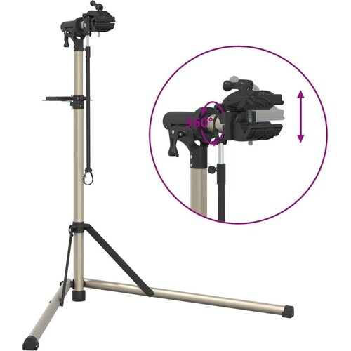 VidaXL Stalak za popravak bicikla sklopivi 102 - 160 cm aluminijski Slike