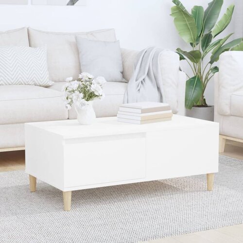  Stolić za kavu bijeli 90 x 50 x 36,5 cm od konstruiranog drva Cijene