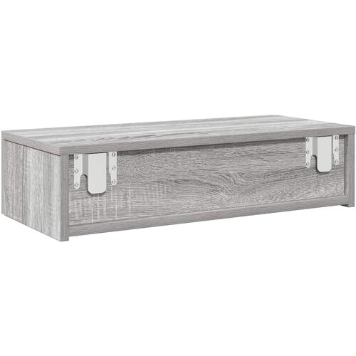  Zidna polica s ladicama siva sonoma 60x26,5x15 cm Slike