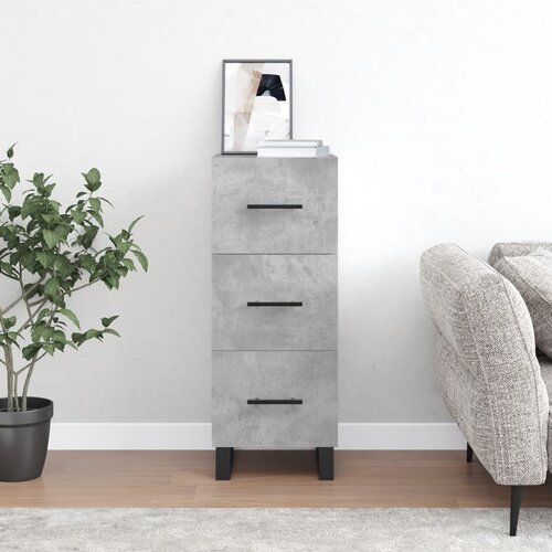 vidaXL Komoda siva boja betona 34 5x34x90 cm od konstruiranog drva Cijene