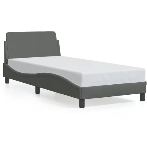  The Living Store Posteljni okvir z vzglavjem temno siv 90x190 cm blago - Posteljni Okvir, (21497708) Slike