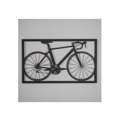 WALLXPERT Zidna dekoracija Bicikl - APT217LS, 55 x 95 cm, Crna Cene