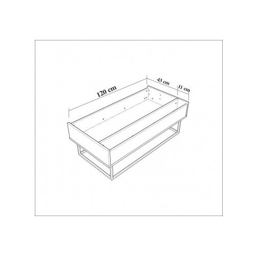 Hanah home Est Klub sto 120x43x60cm, Smeđa Slike