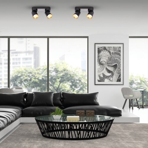  SPOT lampa ANDY 2xGU10/8W/230V crna/zlatna Slike