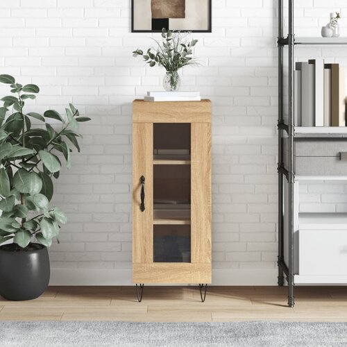 VidaXL Komoda sonoma hrast 34,5x34x90 cm inženirski les Slike