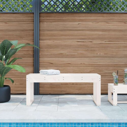  Klupa bijela 110 x 38 x 45 cm od masivne borovine Cijene