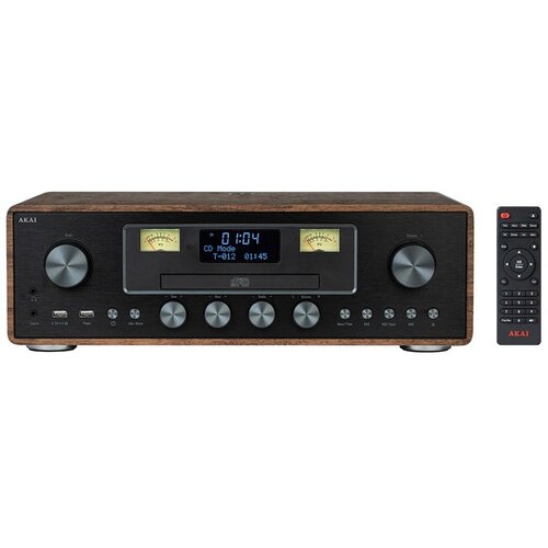 Akai AM-100 RHAPSODY Stereo system 30W RMS, Bluetooth 5.0, DAB+ /FM, CD /USB, AUX, brown black Cijene