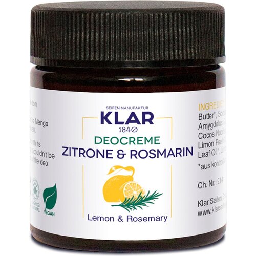  Dezodorantna krema z limono in rožmarinom - 30 ml Slike