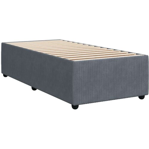 VidaXL box spring krevet s madracem tamnosivi 80 x 200 cm bar&amp;scaron;unasti Slike