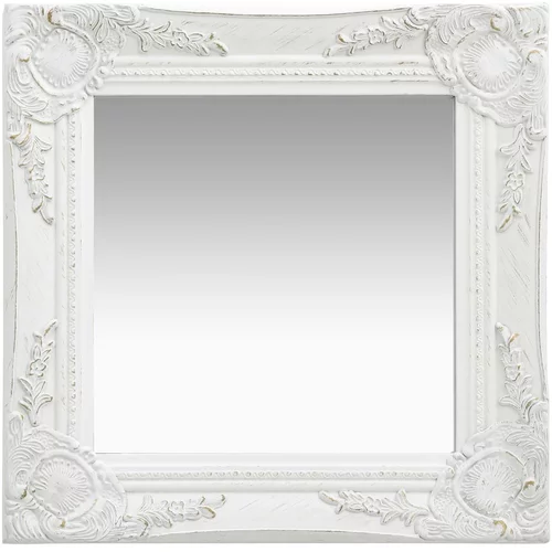  Zidno ogledalo u baroknom stilu 40 x 40 cm bijelo