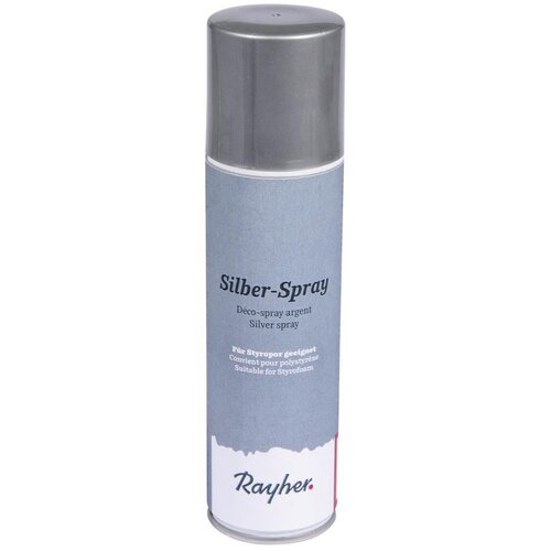 RAYHER Sprej dekorativni, srebrn, 150 ml, primeren tudi za stiropor, (22005802) Cene