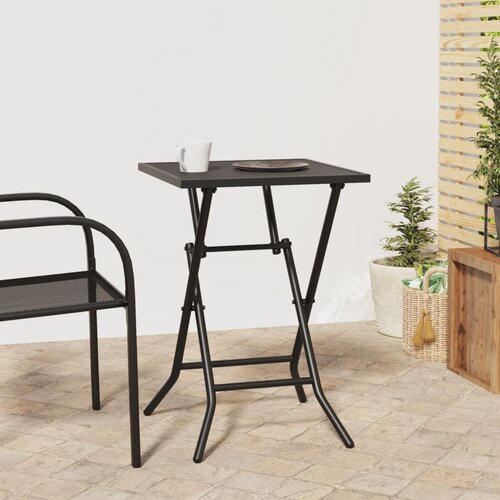 VidaXL Sklopivi vrtni stol antracit 50 x 50 x 72 cm od čelične mreže Slike