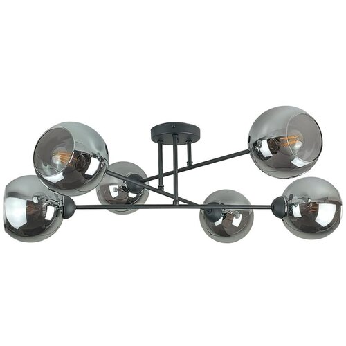  Luster na šipci VASCO 6xE27/60W/230V crna/zadimljeno-crna Cene