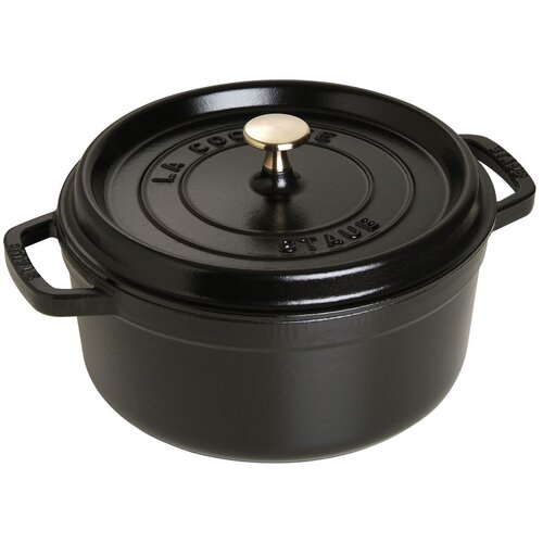 Staub Round Cast Iron Casserole - 3.8 ltr, Black Cijene