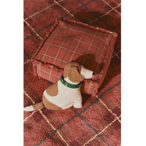 Lorena Canals Rdeča pralna ročno tkana bombažna preproga 140x190 cm Tartan Vintage Red &amp;ndash; Slike