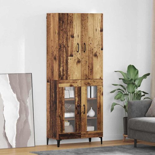 vidaXL Highboard Zidne Staro drvo 69,5 x 34 x 180 cm Konstruirano drvo Cijene