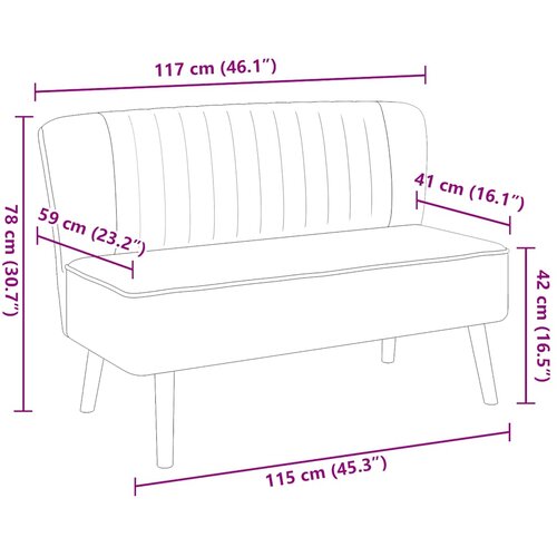  Kauč Tkanina 117x55,5x77 cm Svijetlo sivi Slike
