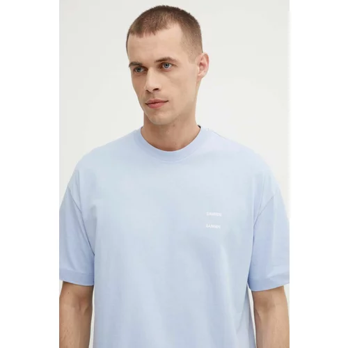 Samsoe Samsoe Pamučna majica JOEL za muškarce, boja: bež, bez uzorka, M22300126