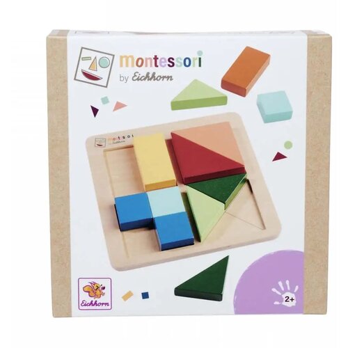 Simba Toys Eichhorn: Drvena Montessori slagalica boja i oblika – Logička igra za male ruke - Cene