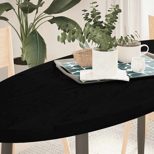 VidaXL Mizna plo&amp;scaron;ča temno rjava 140x60x4 cm trdna hrastovina ovalna Slike