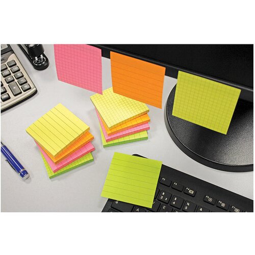  BLOK SAMOLEPILNI 75X75MM KARO 80L GLOBAL NOTES 5654-32-K NEON-ROZA Slike