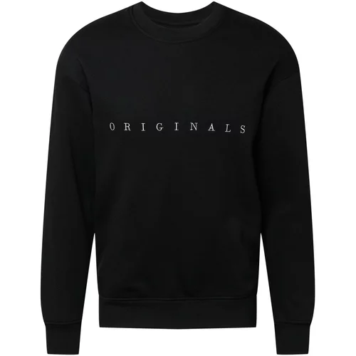 Jack & Jones Sweater majica crna / bijela