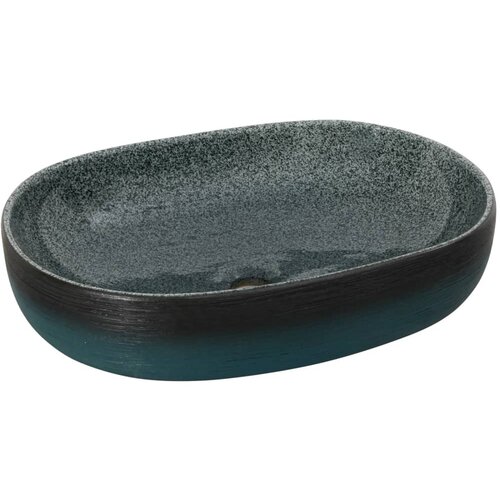 Maison Chic Umivalnik - Kopalna umivalnik Nadpultni turkizen ovalen 59x40x14 cm keramika, (21684972) Cene