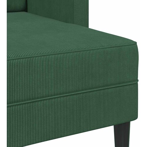 SOFA 2-sjed s ležaljkom u obliku slova L tamno zelena 125 cm Slike