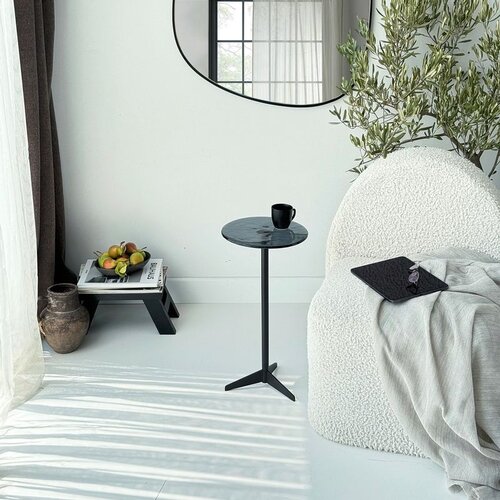 Hanah home solis 25 - black, fume blackfume side table Slike