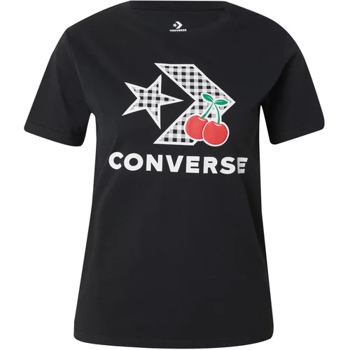 Converse Majica zelena / rdeča / črna / bela