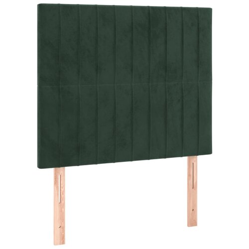 Maison Chic Posteljno vzglavje - Vzglavna omarica 2 kosa temno zeleno 90x5x78/88 cm žamet, (22077692) Cene