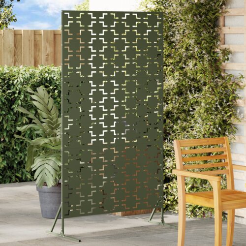 vidaXL Metalni panel ograde Maslinasta Velik Uzorciran Cijene