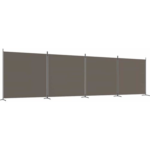  pregrada s 4 panela antracit 698 x 180 cm od tkanine Slike