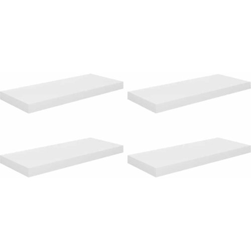  Plutajuće zidne police 4 kom sjajne bijele 60x23,5x3,8 cm MDF Slike