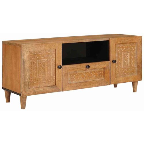 vidaXL TV ormar Svjetlosmeđa 105 x 33 x 46 cm masivno drvo manga Cijene