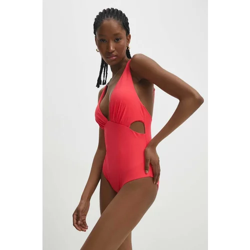 Answear Lab Jednodijelni kupaći kostim boja: crvena, lagano učvršćene košarice