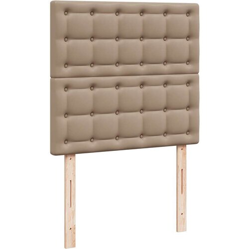 VidaXL okvir kreveta s madracem cappuccina 100x200cm umjetna koža Slike