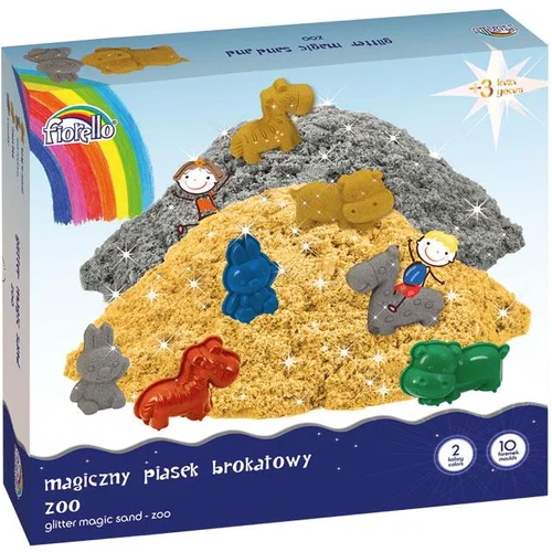 KW TRADE Magični pesek z bleščicami: ZOO,1000g, modelčki, (21299961)