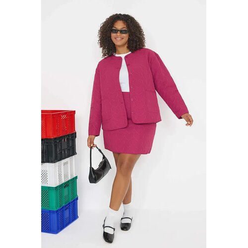 Trendyol Ženska jakna Tbbaw26Ag00018, Roze Slike