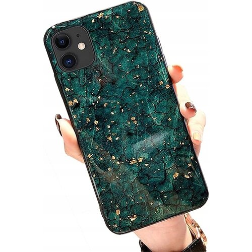 NIKCORP Ovitek za iPhone 12 in 12 Pro silikonski TPU ovitek s 3D vzorcem, za&amp;scaron;čita za kamero in zaslon, motiv zeleni marmor, (5000139139) Slike