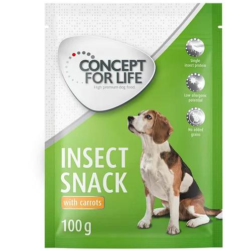 Concept for Life Insect Snack s korenjem Varčno pakiranje: 3 x 100 g