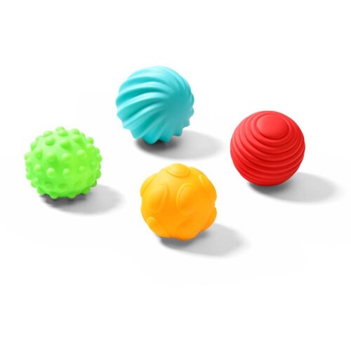 BabyOno Have Fun Sensory Balls mehke senzorske kroglice 6 m+ 4 kos Slike