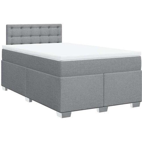  Krevet s oprugama i madracem svjetlosivi 120x190 cm od tkanine Slike