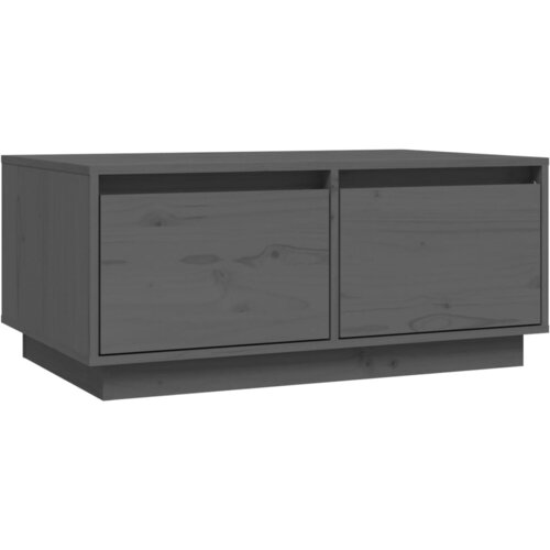 Maison Chic Klubska mizica - kavna mizica - Nizka mizica siva 80x50x35 cm trdna borovina, (21753189) Slike