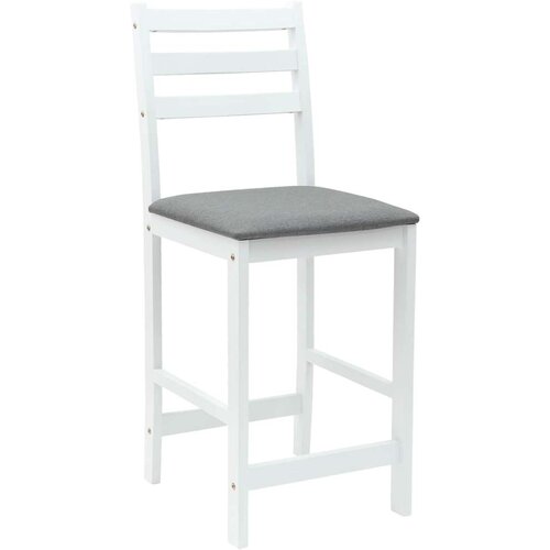 Trpezarijske stolice 2 pcs Bijelo 40 x 47 5 x 99 5 cm - Bijela i siva Slike
